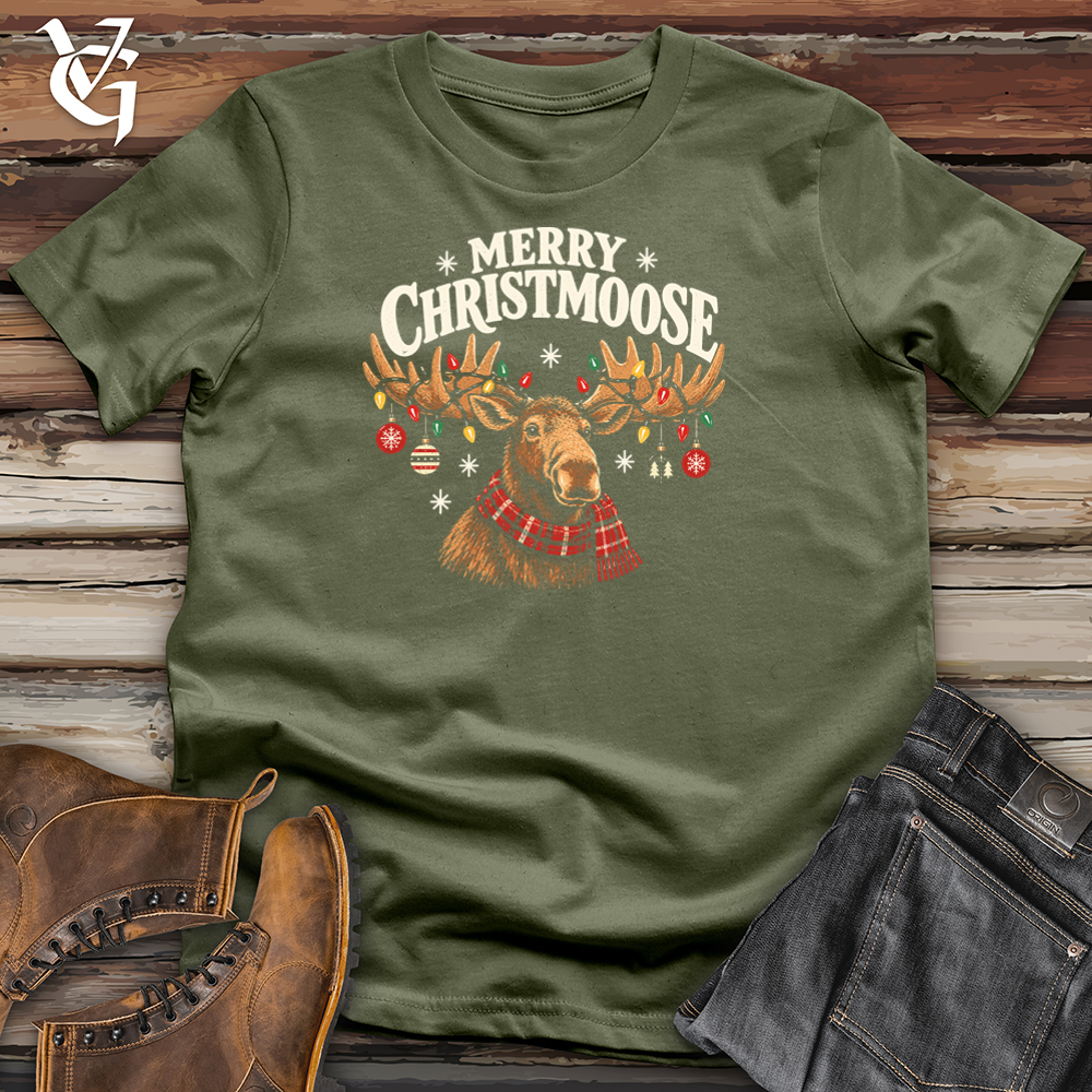 Viking Goods Merry Christmoose Tee Military Green / L