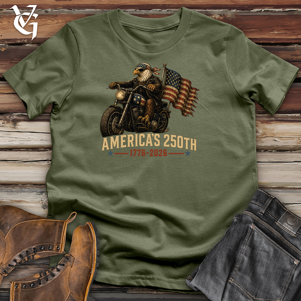 Viking Goods Motorcycle Eagle Softstyle Tee Military Green / L