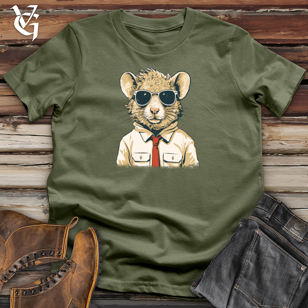 Viking Goods Mouse Suave Shades Softstyle Tee Military Green / L