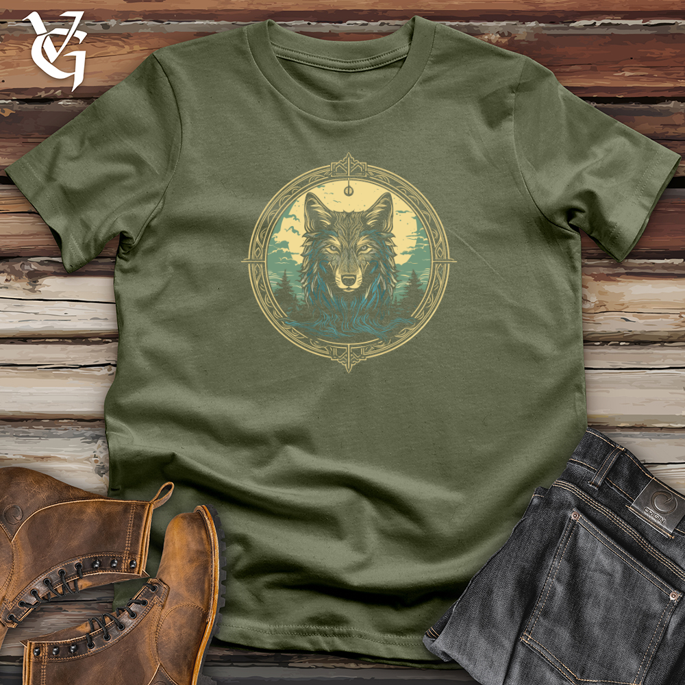 Viking Goods Mystic Wolf Compass Softstyle Tee Military Green / L
