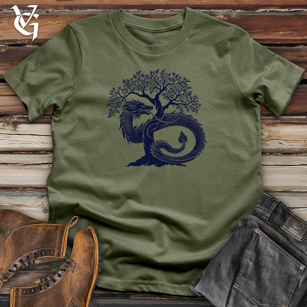 Viking Goods Mythical Dragon Cycle Softstyle Tee Military Green / L