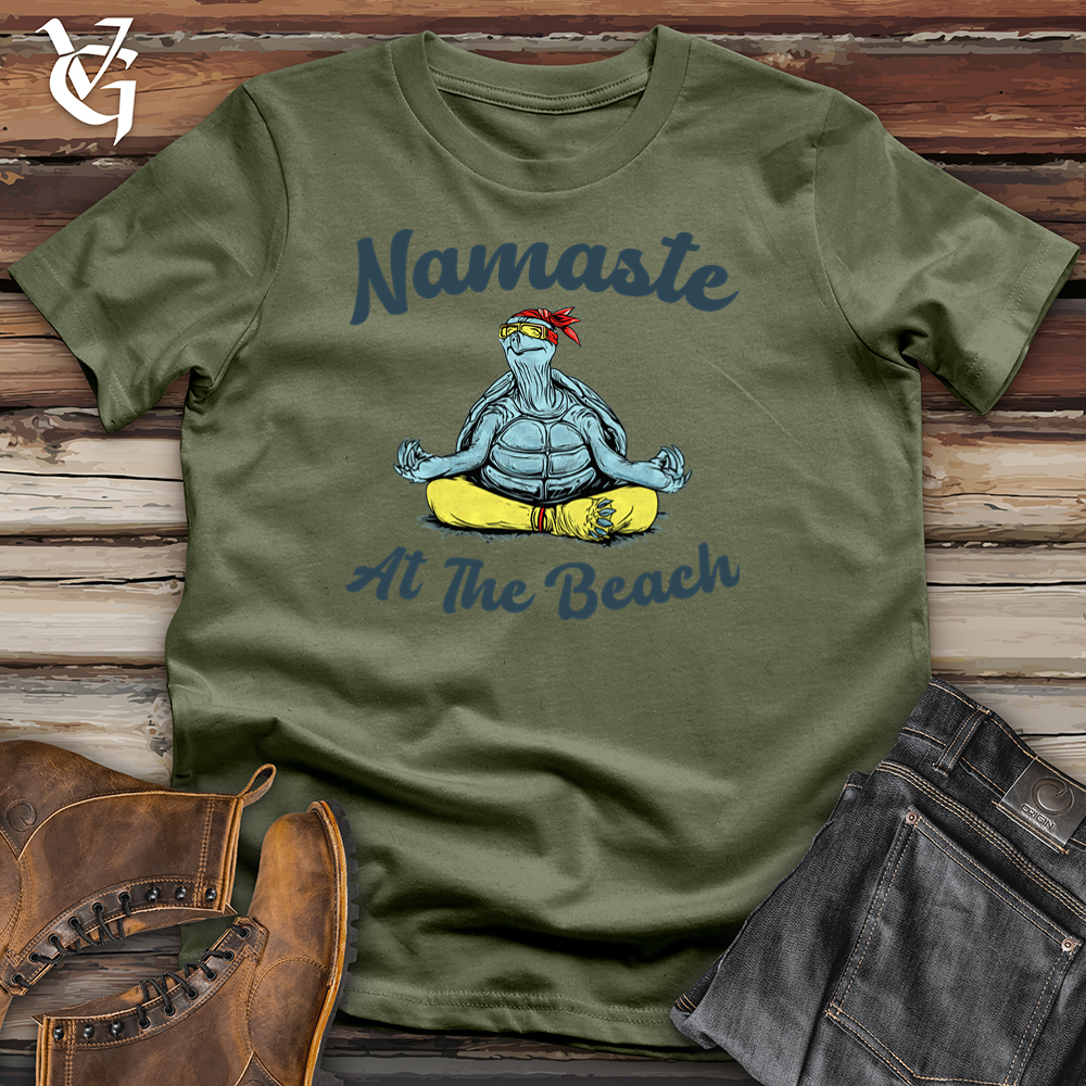 Viking Goods Namaste At The Beach Softstyle Tee Military Green / L
