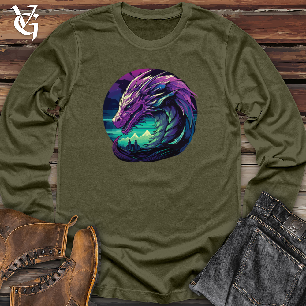 Viking Goods Neon Dragon Elegance Long Sleeve Military Green / L