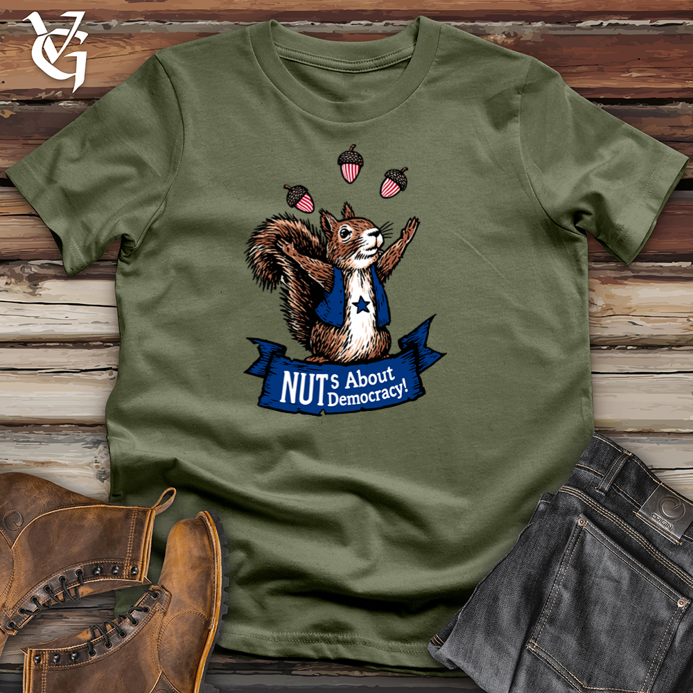 Viking Goods Nuts About Democracy Softstyle Tee Military Green / L