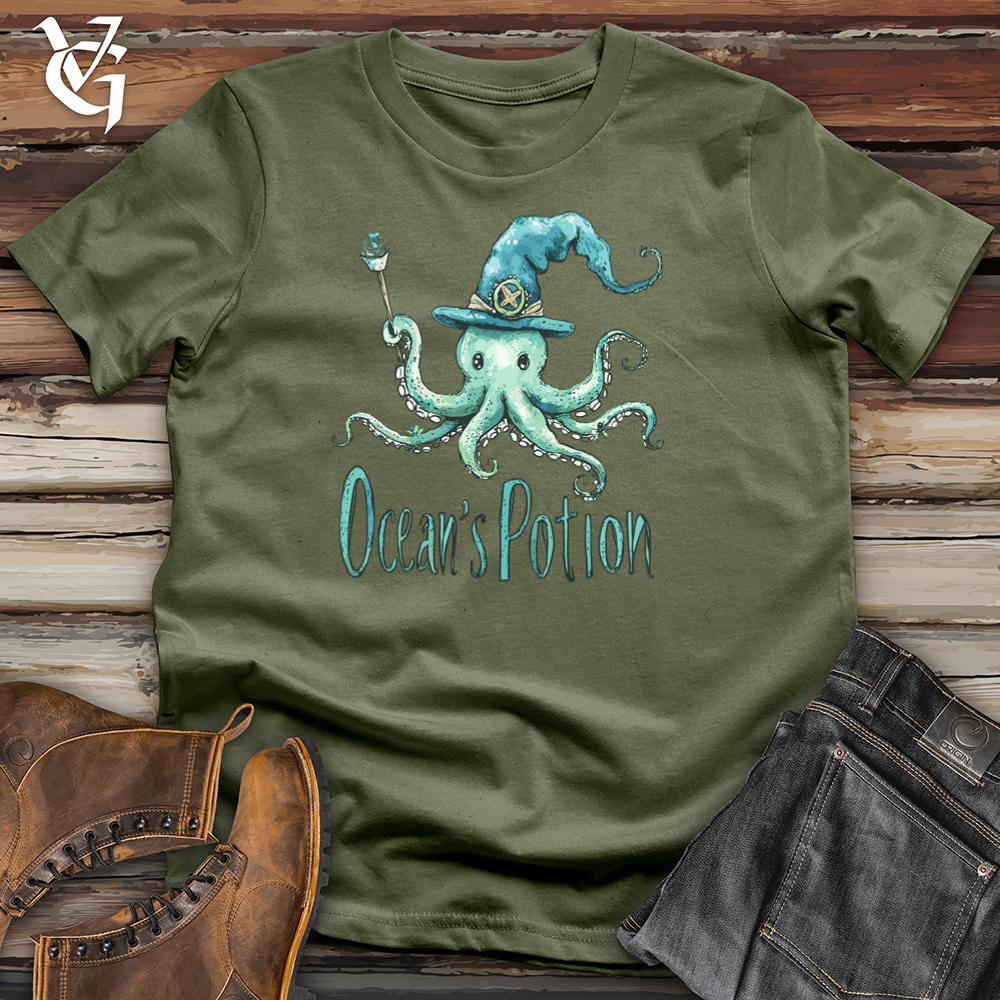 Viking Goods Ocean's Potion Octopus Softstyle Tee Military Green / L
