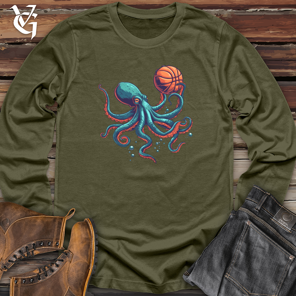 Viking Goods Octopus Basketball Dunk Long Sleeve Military Green / L