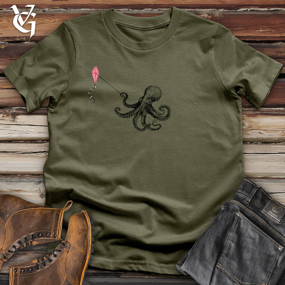 Viking Goods Octopus Flying Kyte Cotton Tee Military Green / L