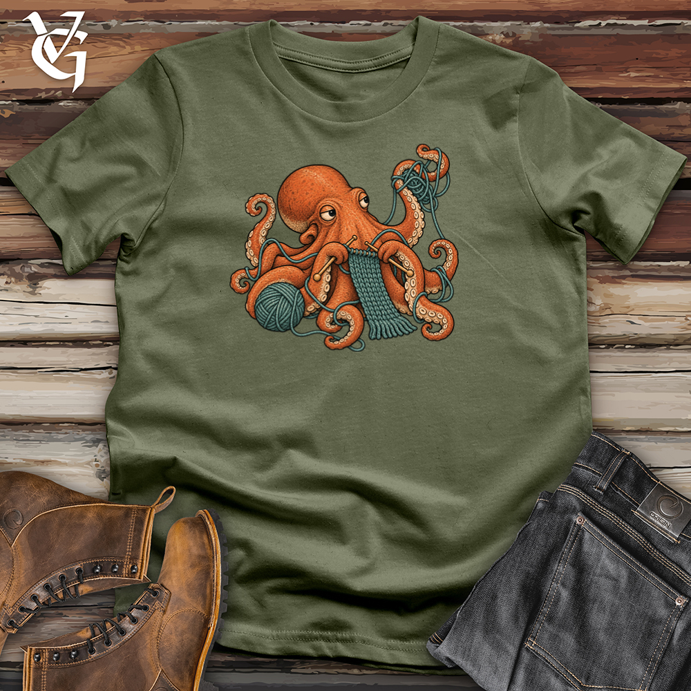 Viking Goods Octopus Knitting Tee Military Green / L