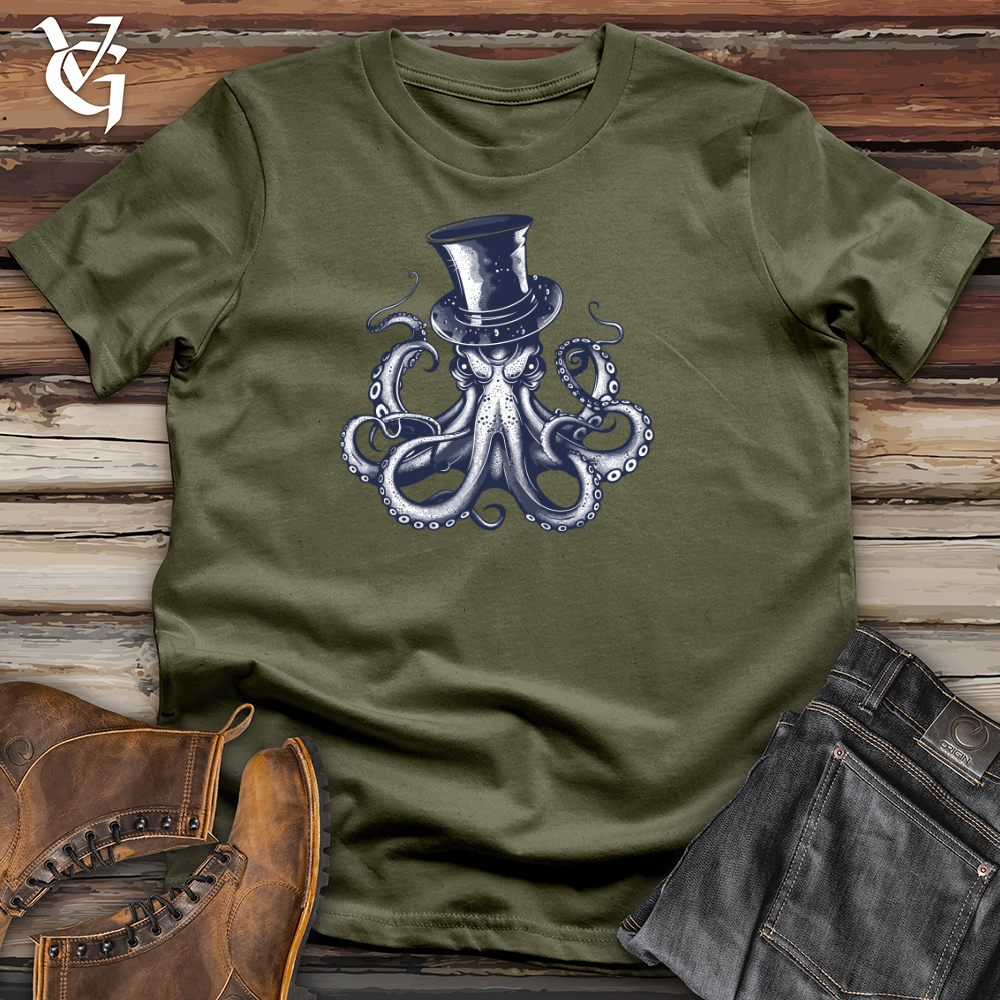 Viking Goods Octopus Magician Mystique Cotton Tee Military Green / L