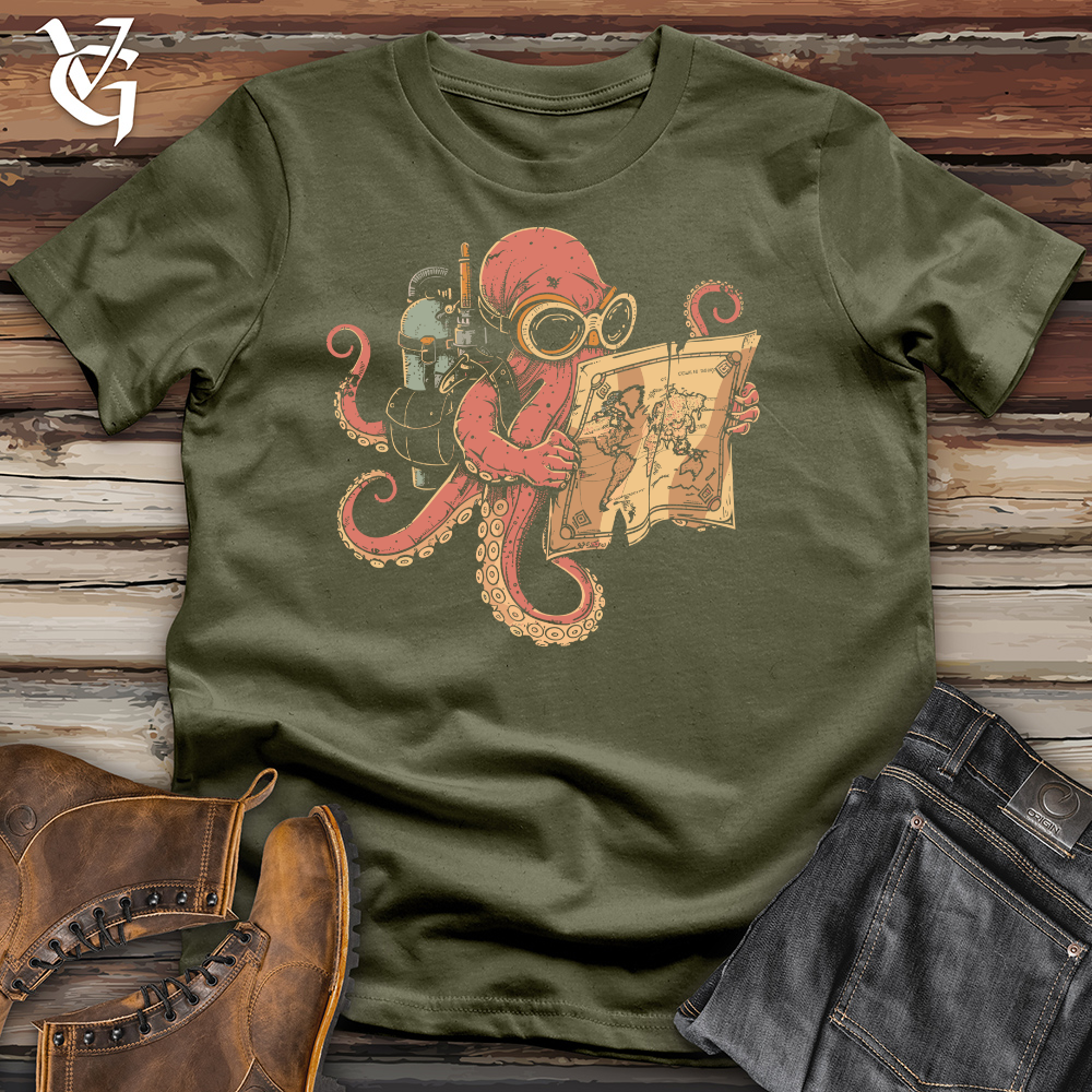 Viking Goods Octopus Quest Chronicles Cotton Tee Military Green / L