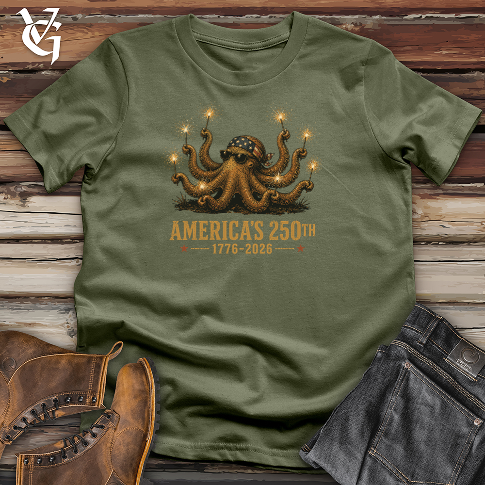 Viking Goods Octopus Sparklers Softstyle Tee Military Green / L