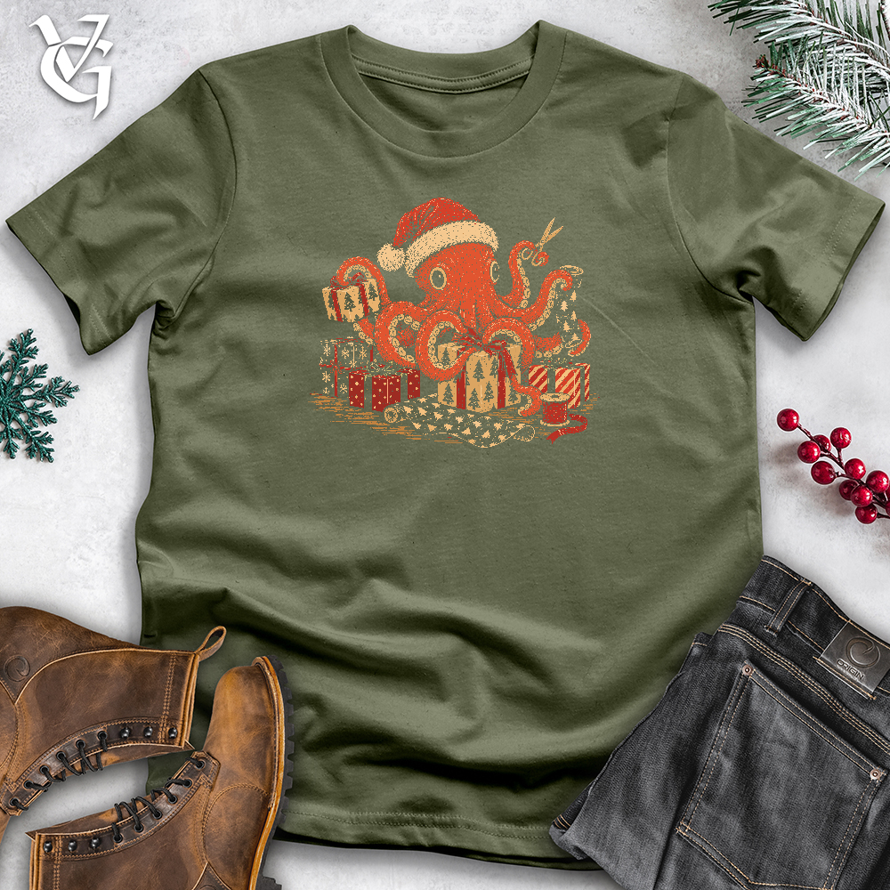 Viking Goods Octopus Wrapping Softstyle Tee Military Green / L