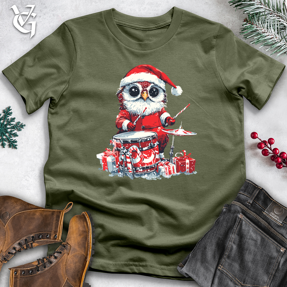 Viking Goods Owl Drum Jingles Softstyle Tee Military Green / L