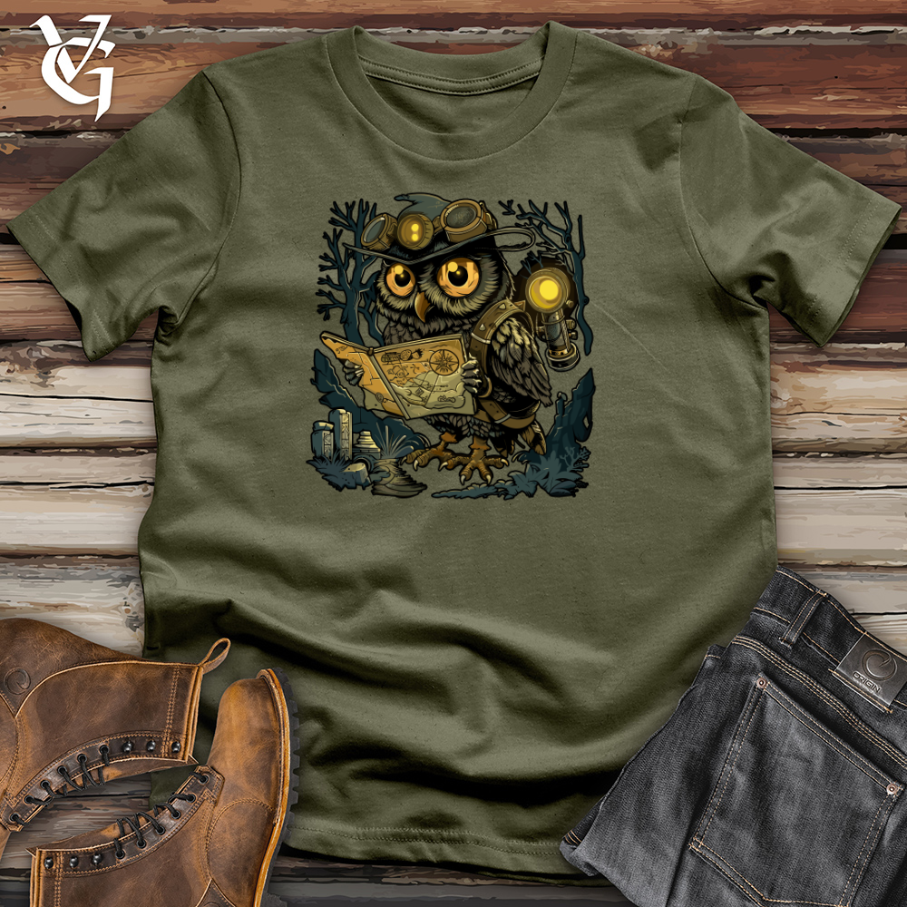 Viking Goods Owl Ruins Quest Cotton Tee Military Green / L