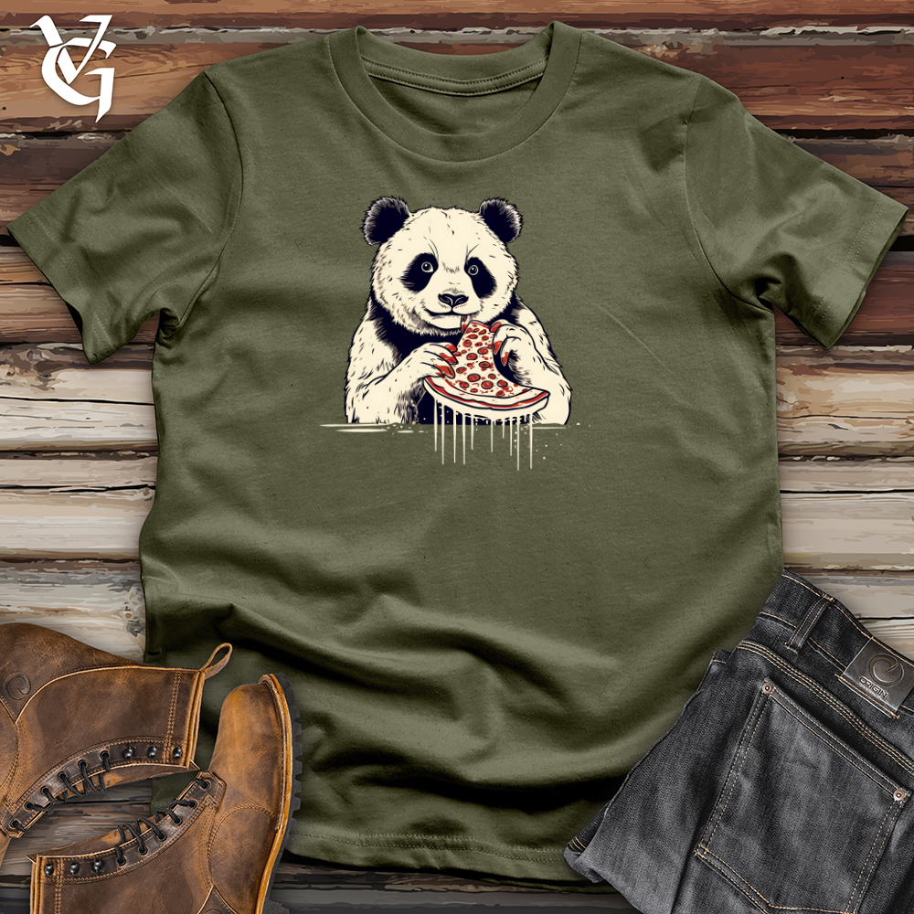 Viking Goods Panda Pizza Munch Cotton Tee Military Green / L