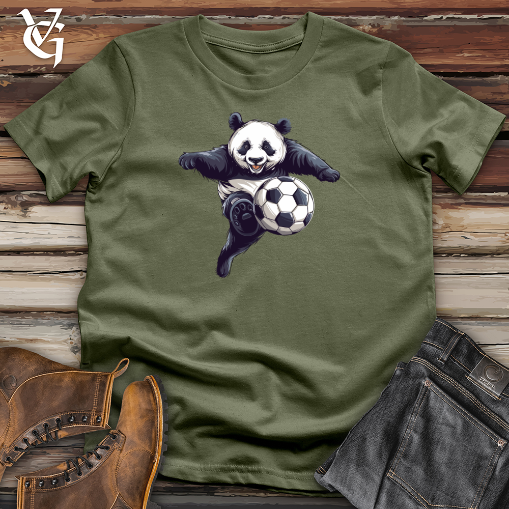 Viking Goods Panda Soccer Strike Softstyle Tee Military Green / L