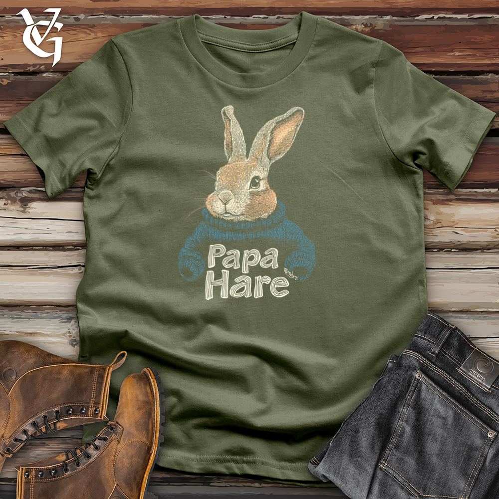 Viking Goods Papa Hare Softstyle Tee Military Green / L