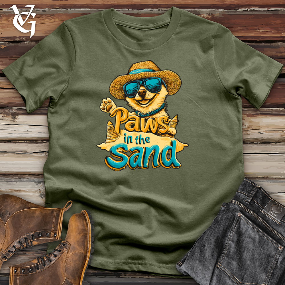 Viking Goods Paws in the Sand Softstyle Tee Military Green / L