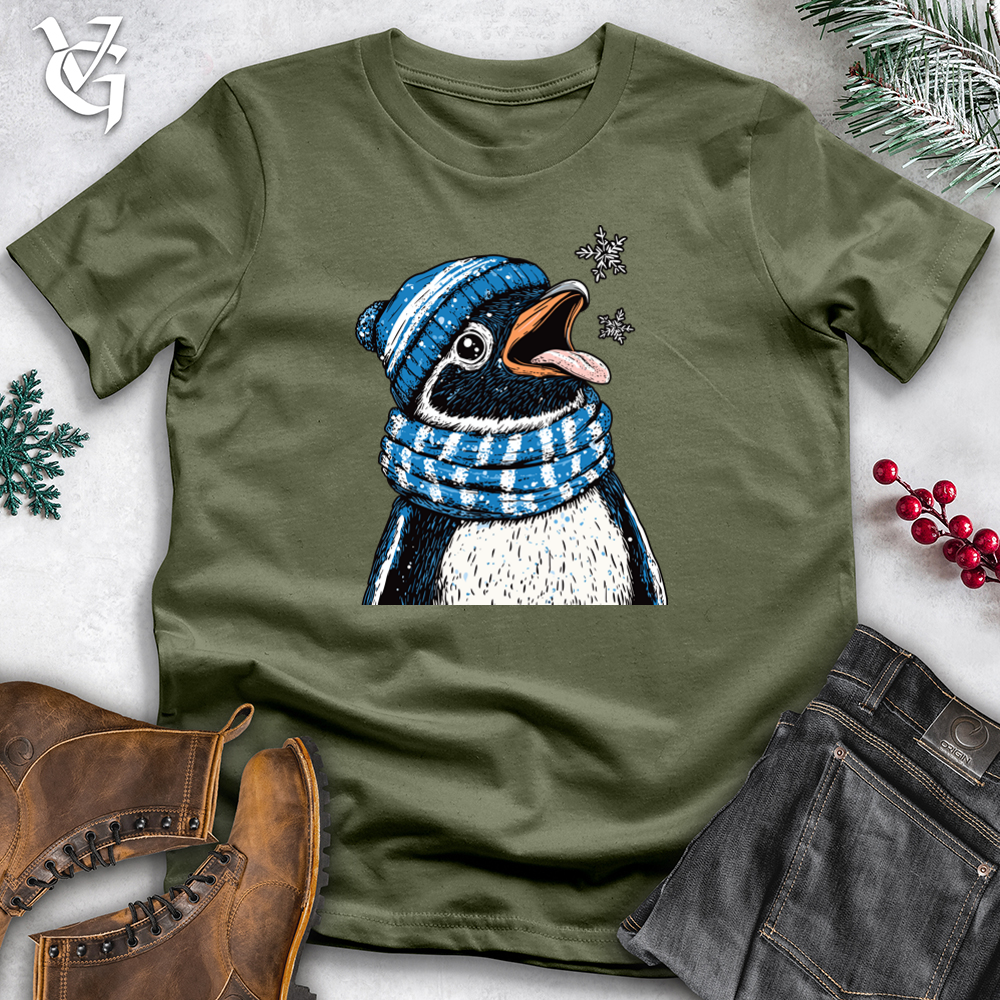 Viking Goods Penguin Flakes Softstyle Tee Military Green / L