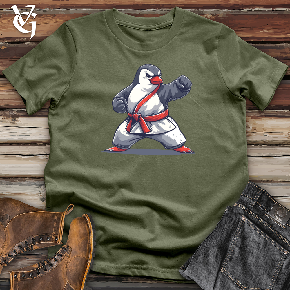 Viking Goods Penguin Karate Master Softstyle Tee Military Green / L