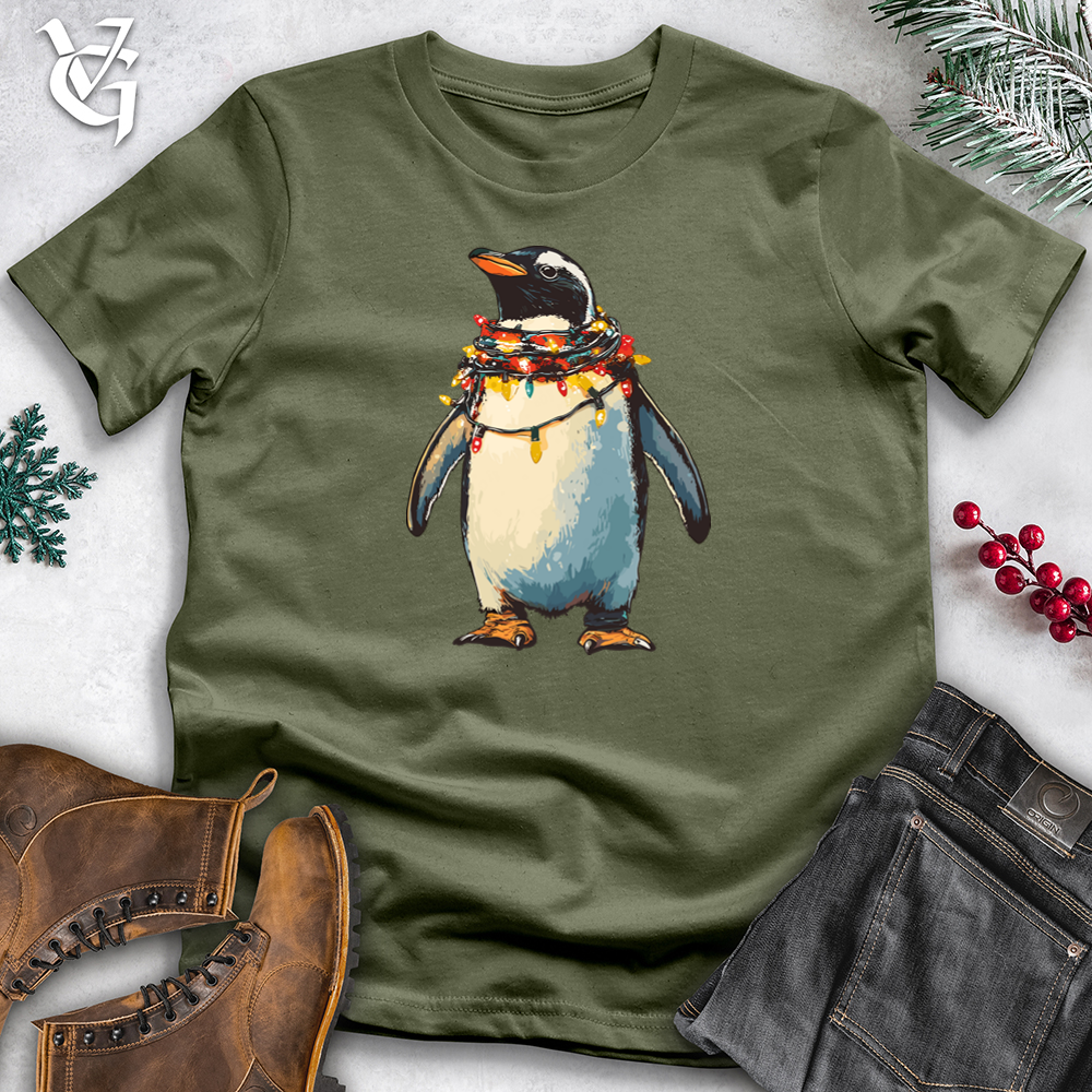 Viking Goods Penguin Lights Softstyle Tee Military Green / L