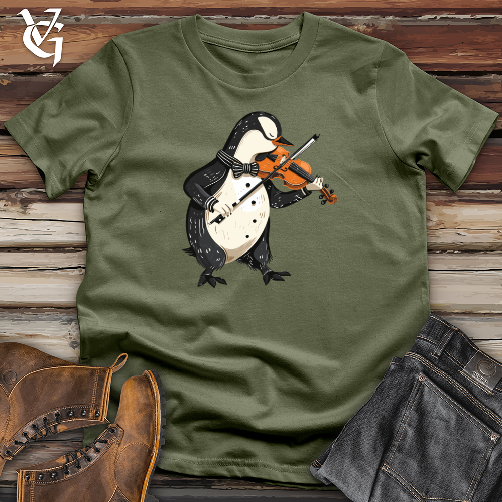 Viking Goods Penguin Violin Virtuoso Softstyle Tee Military Green / L