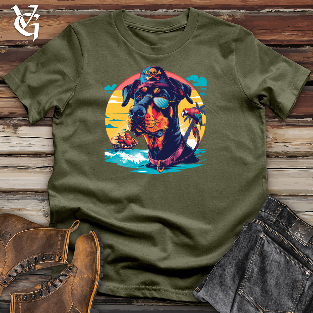 Viking Goods Pirate Doberman Voyage Cotton Tee Military Green / L