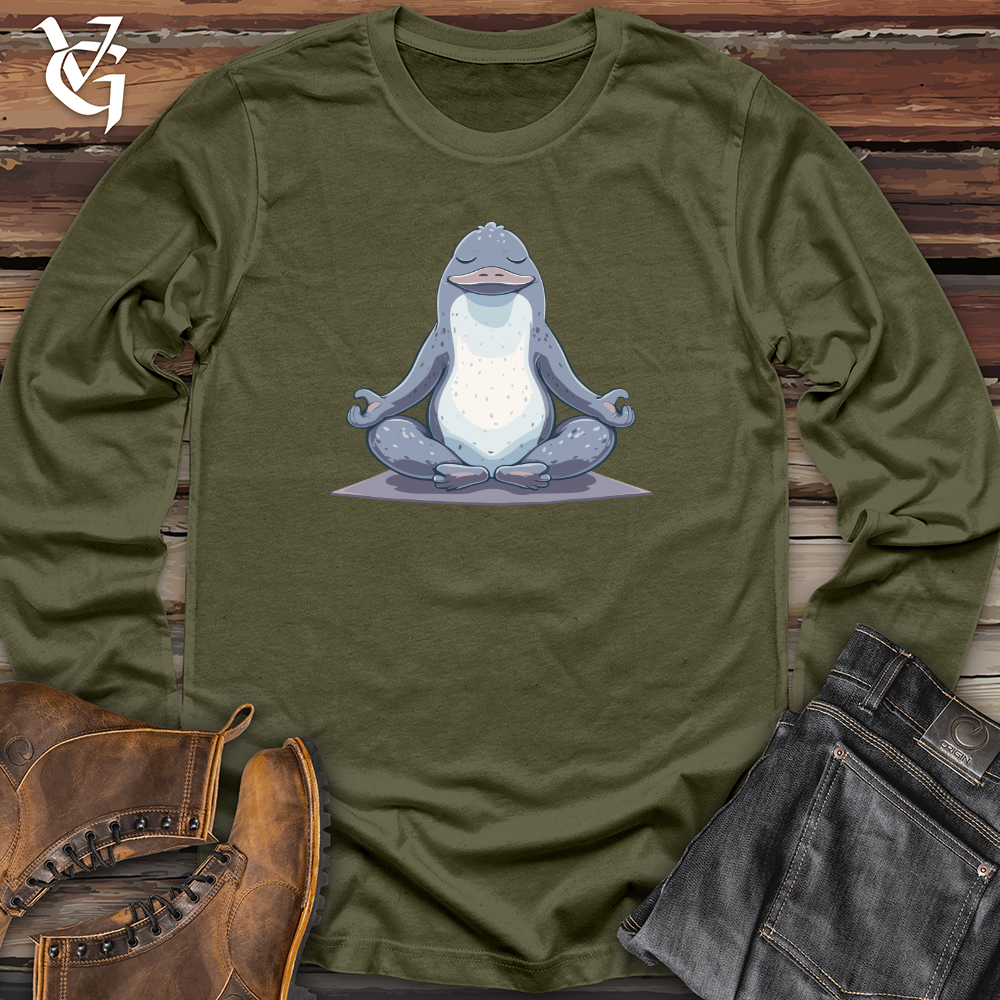 Viking Goods Platypus Zen Pose Long Sleeve Military Green / L