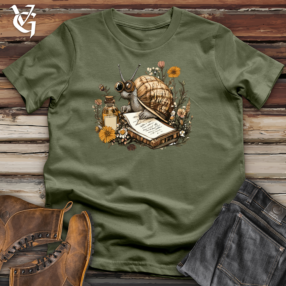 Viking Goods Professor Snail Softstyle Tee Military Green / L