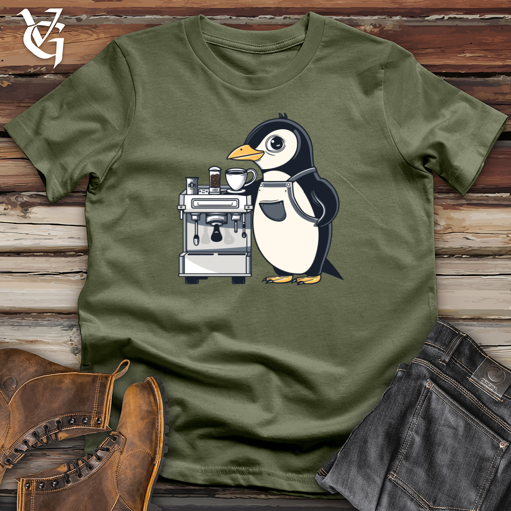 Viking Goods Puffin Coffee Connoisseur Softstyle Tee Military Green / L