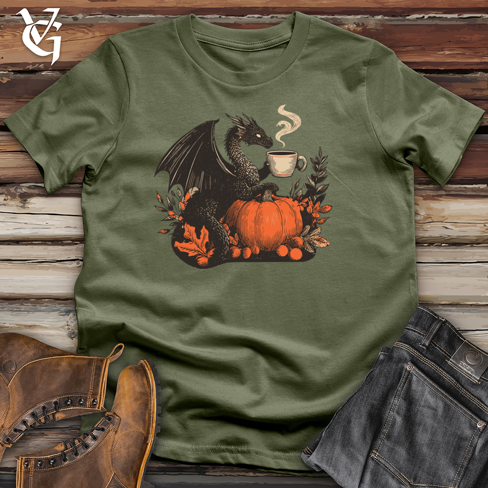 Viking Goods Pumpkin Spice Dragon Softstyle Tee Military Green / L