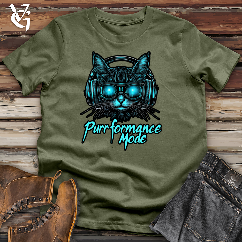 Viking Goods Purrformance Mode Softstyle Tee Military Green / L