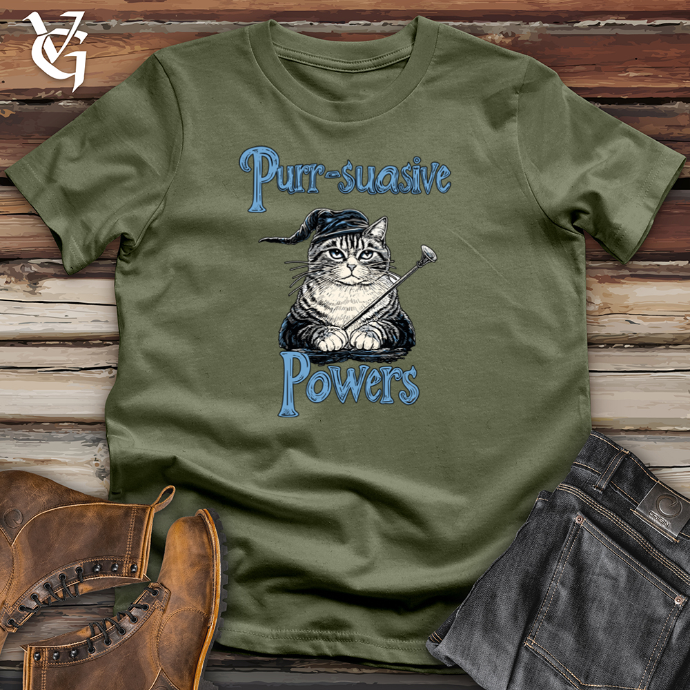 Viking Goods Purrsuasive Powers Softstyle Tee Military Green / L