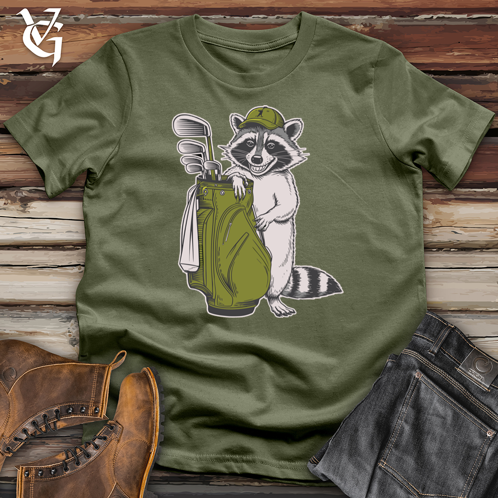 Viking Goods Raccoon Golf Softstyle Tee Military Green / L