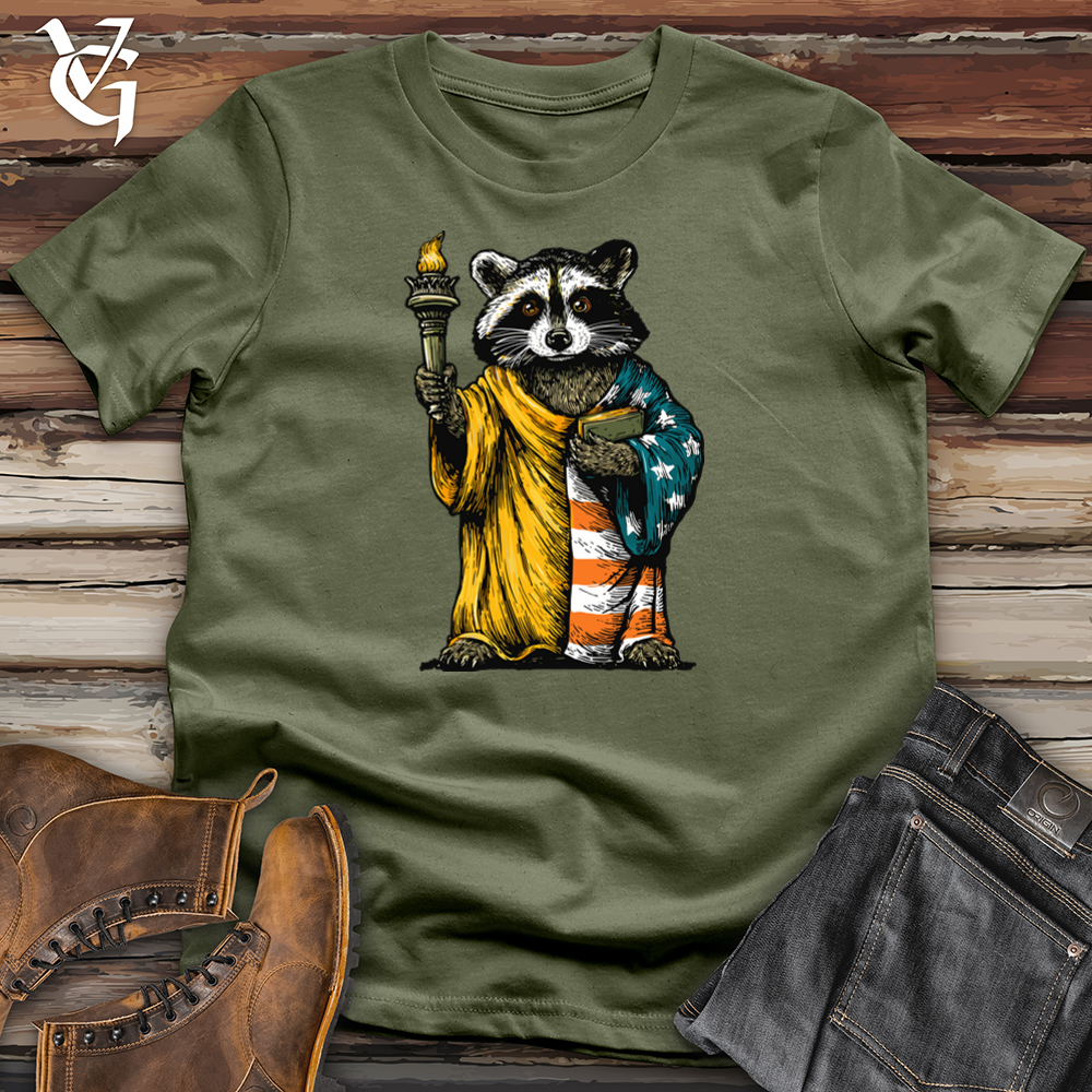 Viking Goods Raccoon of Liberty Softstyle Tee Military Green / L