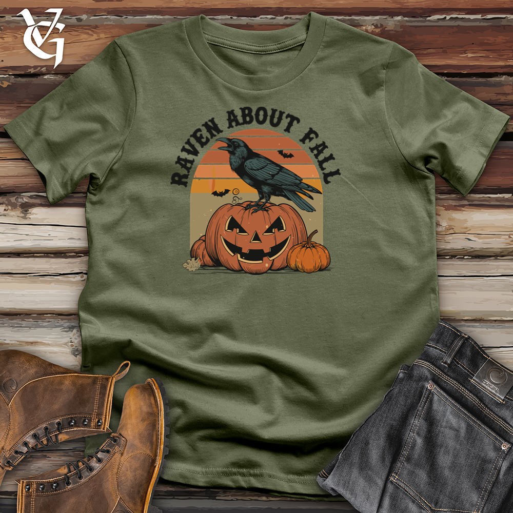 Viking Goods Raven About Fall Softstyle Tee Military Green / L