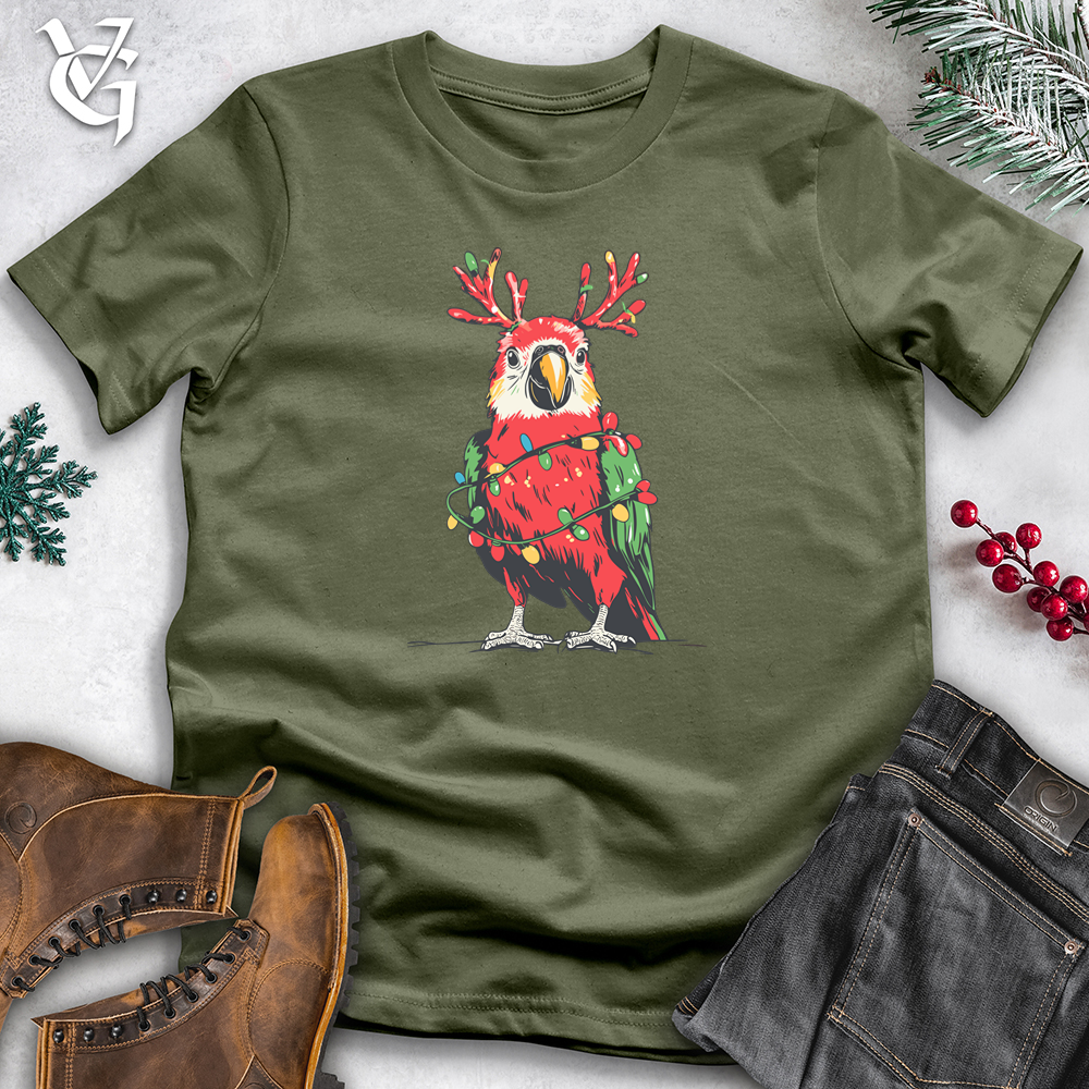 Viking Goods Reindeer Parrot Softstyle Tee Military Green / L