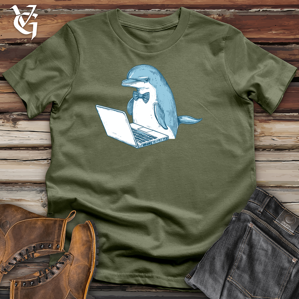Viking Goods Remote Dolphin Softstyle Tee Military Green / L