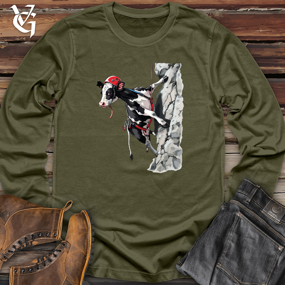Viking Goods Rock Climbing Cow Long Sleeve Military Green / L