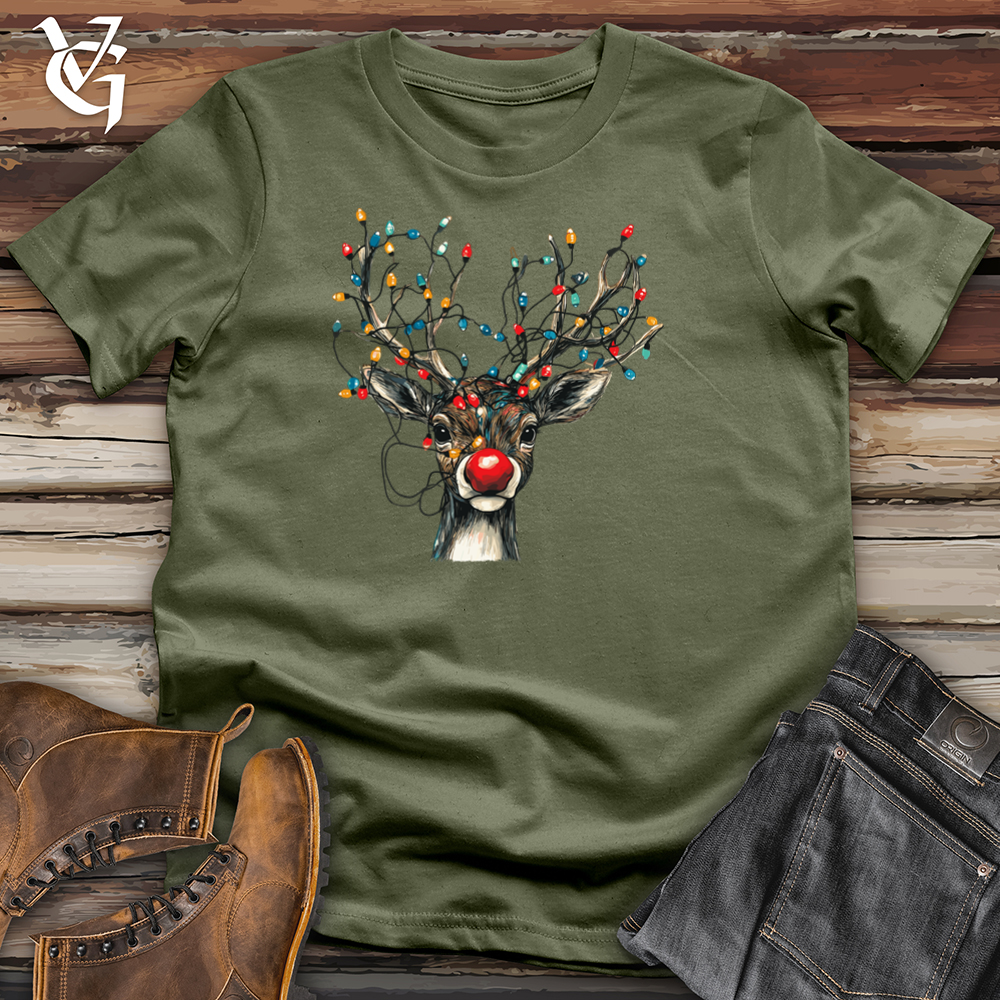 Viking Goods Rudolph Lights Tee Military Green / L