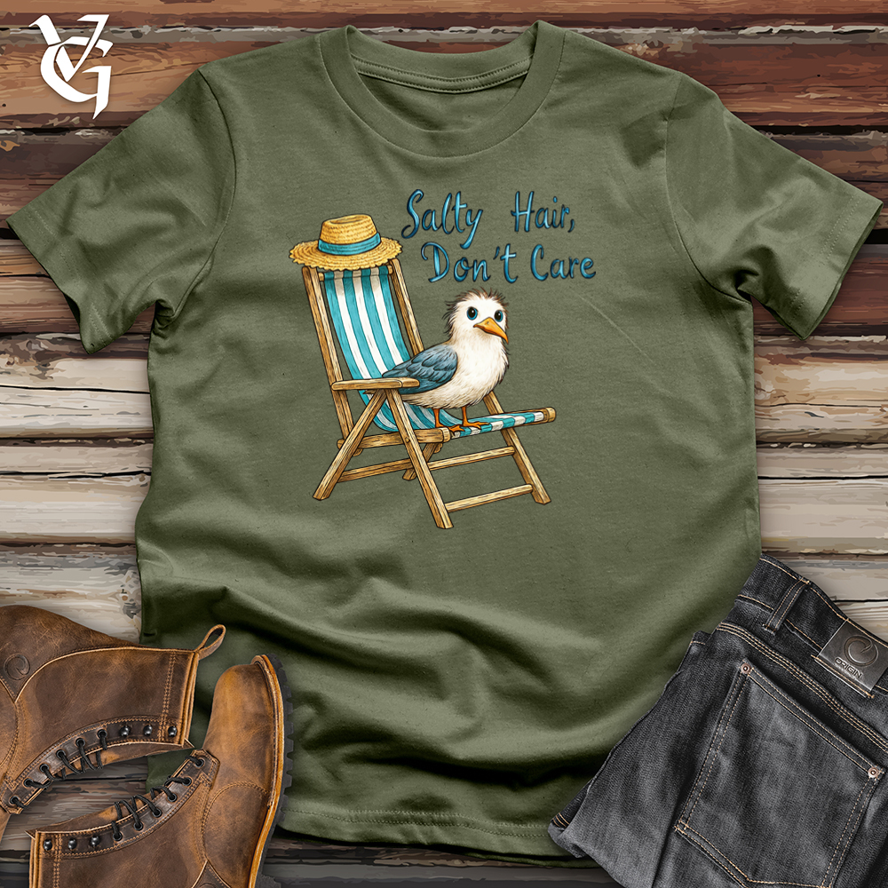 Viking Goods Salty Hair Don't Care Softstyle Tee Military Green / L