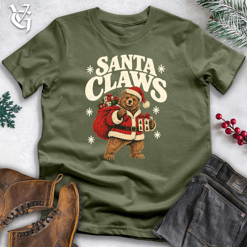 Viking Goods Santa Claws Softstyle Tee Military Green / L