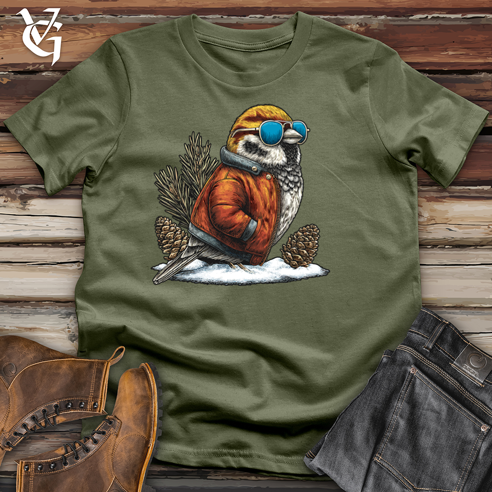 Viking Goods Scenic Snow Bunting Softstyle Tee Military Green / L