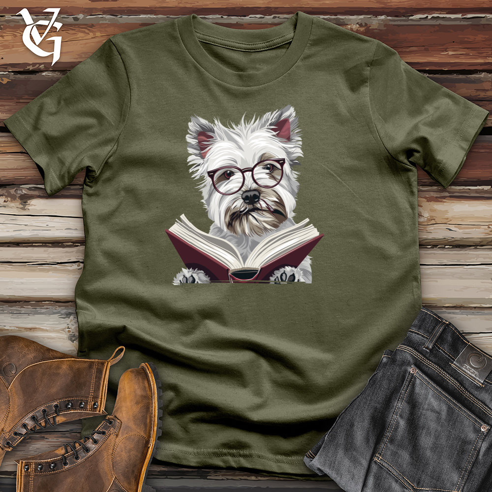Viking Goods Scholarly Terrier Tales Cotton Tee Military Green / L