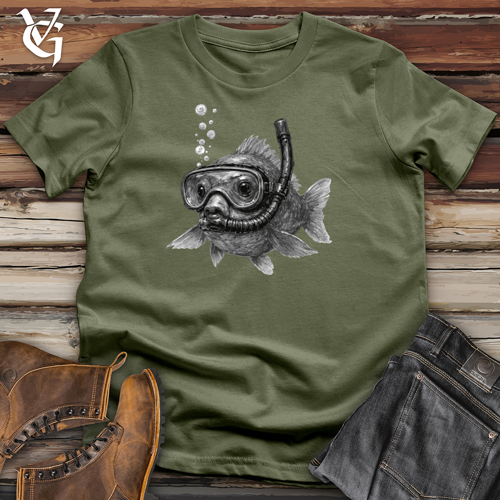 Viking Goods Scuba Fish Tee Military Green / L