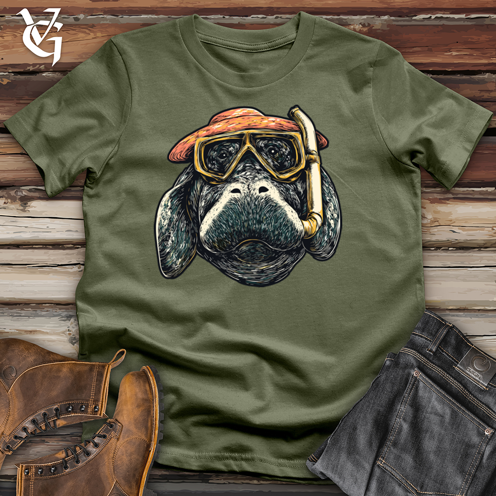 Viking Goods Scuba Manatee 2 Softstyle Tee Military Green / L