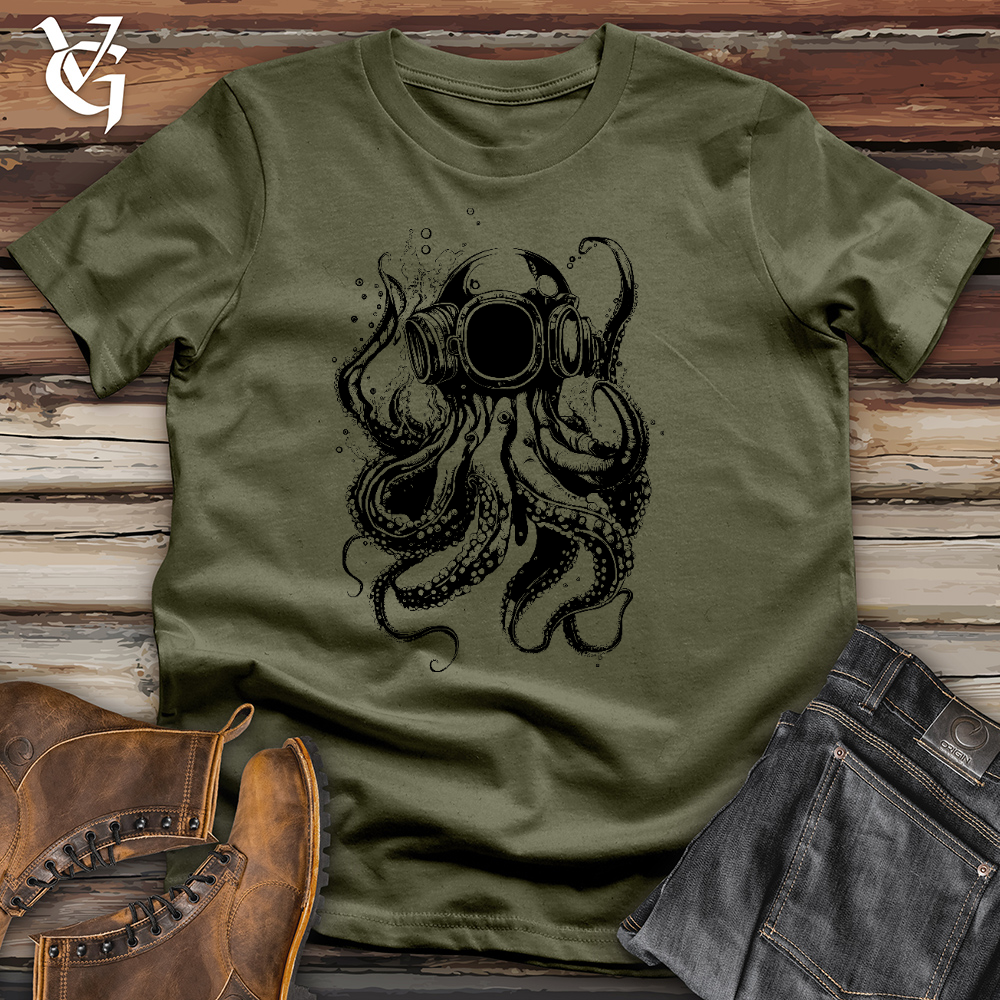 Viking Goods Scuba Octopus Cotton Tee Military Green / L