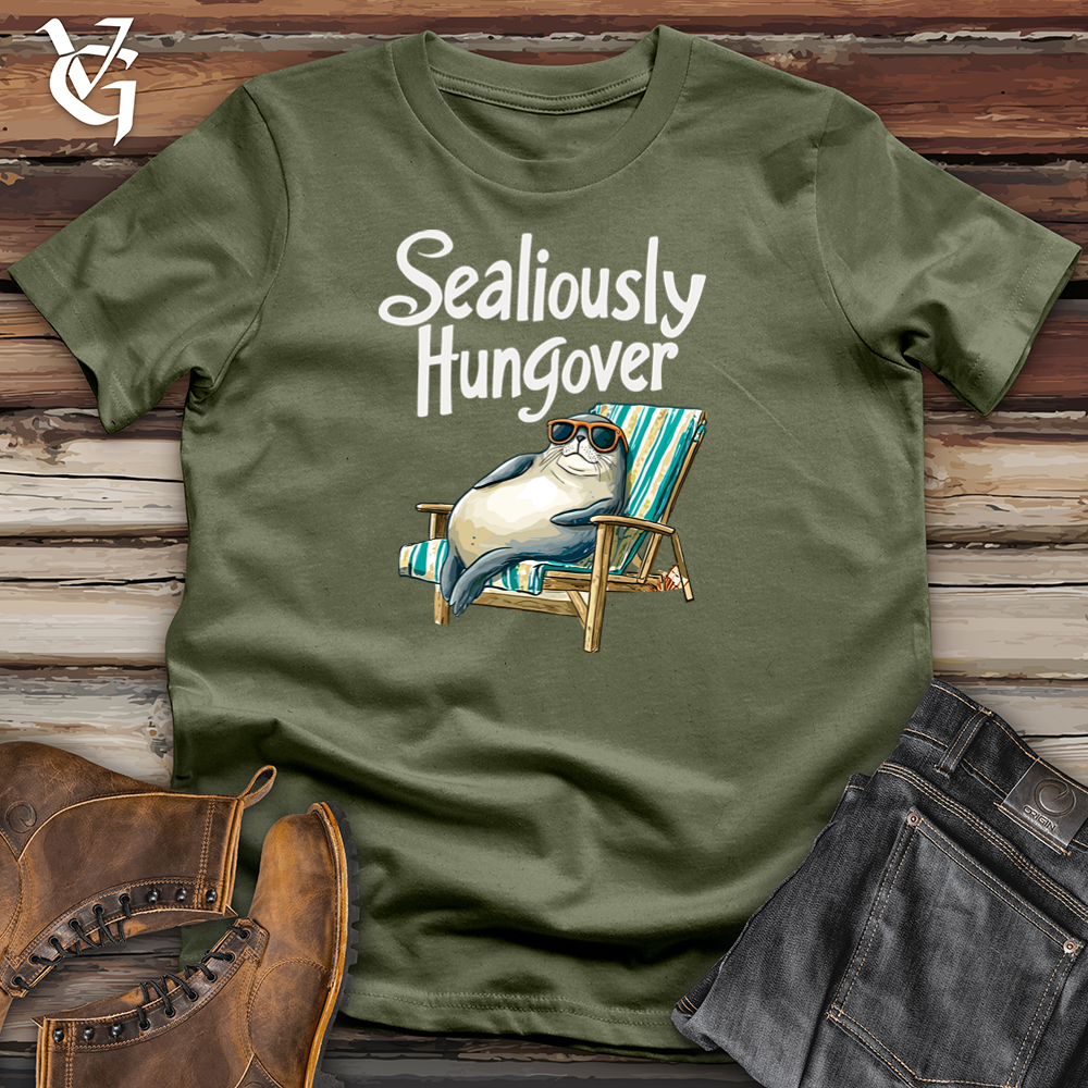 Viking Goods Sealiously Hungover Softstyle Tee Military Green / L