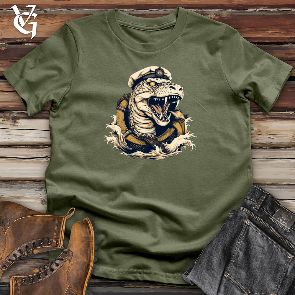 Viking Goods Serpent Sea Captain Softstyle Tee Military Green / L