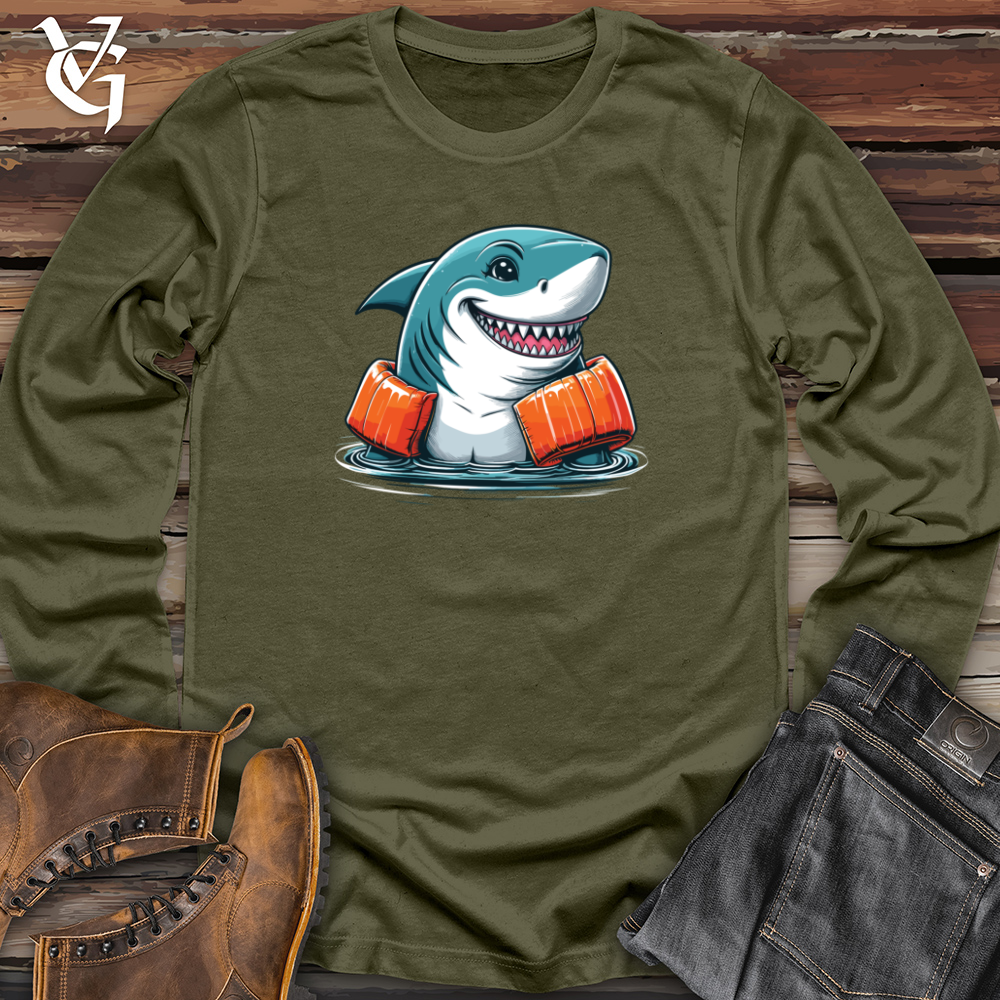 Viking Goods Shark Floaties Long Sleeve Military Green / L